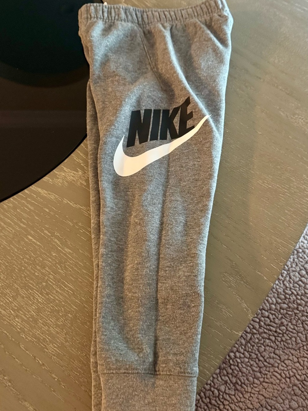 Nike Gray Jogger Sweatpants with White Swoosh